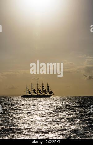 Segelschiff, Karibik, Kralendijk, Bonaire, Kleinen Antillen Stockfoto