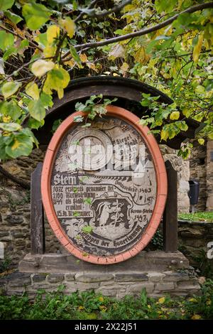 Wappen der Hauernung bei Frauenberg, UNESCO-Weltkulturerbe „Wachau Kulturlandschaft“, Steinviertel bei Krems an der Donau, Niederösterreich, Stockfoto