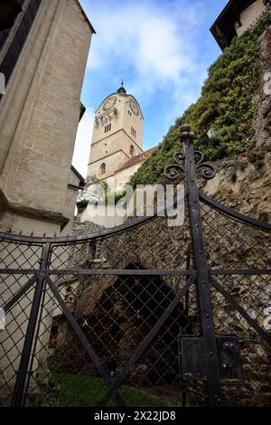 Blick auf die Frauenbergkirche, UNESCO-Weltkulturerbe „Wachau Kulturlandschaft“, Steinviertel bei Krems an der Donau, Niederösterreich, Österreich, E Stockfoto