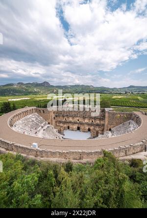 Römisches Amphitheater von Aspendos, Belkiz - Antalya, Türkei Stockfoto