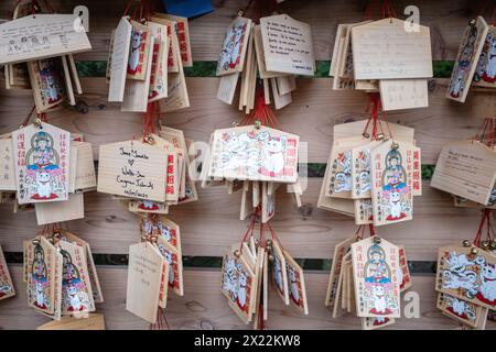 Waschbretter im Maneki-neko am Tama-Schrein im „Katzentempel“ Gōtoku-JI-Tempel, Gotokuji, Tokio, Japan, Asien Stockfoto