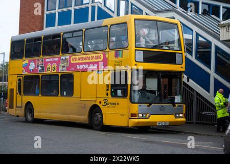 South Western Railway Bus Ersatzdienst 14. April 2024 Brockenhust und Lymington New Forest Vereinigtes Königreich Stockfoto