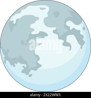 Vektor verschiedene Phasen der Mondvektorillustration Stock Vektor