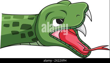 Illustration des zischenden Vektors der Schlange Stock Vektor