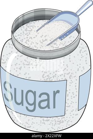 Illustration des Zuckergefäßes Vektor Stock Vektor