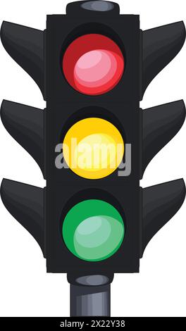 Vektorabbildung mit Ampeln Stock Vektor