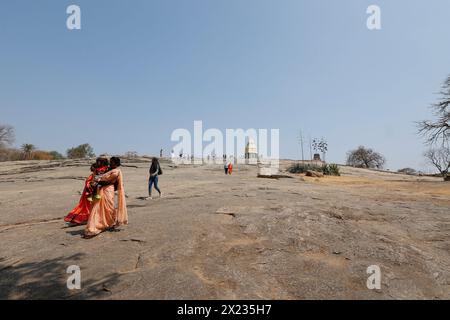 Kempegowda Turm im Botanischen Garten Lalbagh, Bengaluru, Karnataka, Indien. Stockfoto