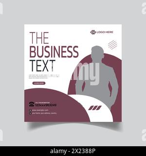 Social Media Template Design Vektor und Professional Business Agency Post Template Stock Vektor