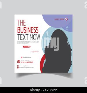 Stylus Social Media Vorlage und modernes Kreativbüro Post Design Stock Vektor