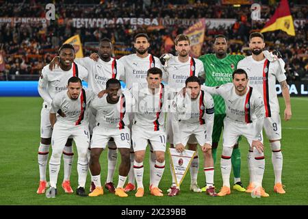 Roma, Italien. April 2024. Italien, 29. märz 2024: Team beim Viertelfinalspiel der UEFA Europa League 2023-2024 zwischen Roma und Mailand im Olimpico-Stadion, Italien (Felice de Martino/SPP) Foto: SPP Sport Press Photo. /Alamy Live News Stockfoto