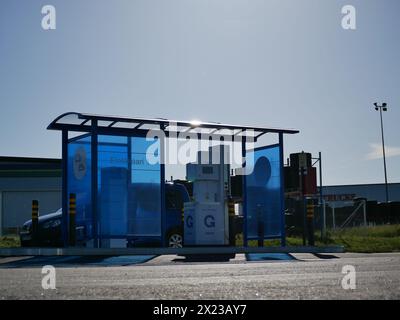 Tankstelle für komprimiertes Erdgas Stockfoto