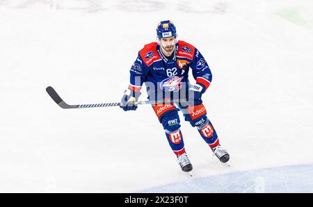 Zürich, 16. April 2024: #62 Denis Malgin, Stürmer ZSC Lions. (Quelle: DieBildmanufaktur/Andreas Haas) Stockfoto