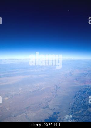 Eine tolle Aussicht vom Flugzeug über den Anden Stockfoto