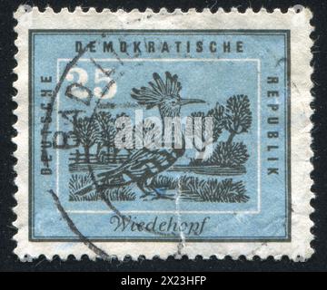 DEUTSCHLAND - UM 1959: Stempel gedruckt von Deutschland, zeigt Wiedehopf, um 1959 Stockfoto