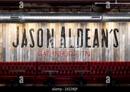Jason Aldean's Kitchen and Rooftop Bar ist der Country Music Sängerclub in der Innenstadt von Gatlinburg als Nachfolger seines erfolgreichen Standorts in Nashville. Stockfoto
