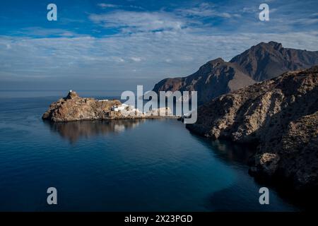 Peñón de Vélez de la Gomera, spanisches Gebiet an der Küste Marokkos Stockfoto