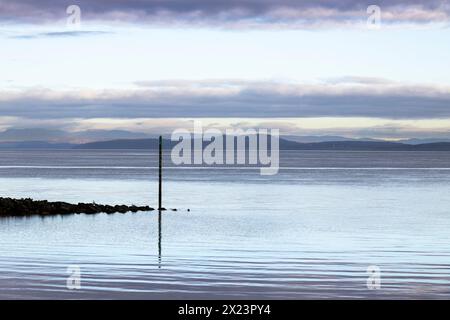 Eine ruhige Aussicht über Morecambe Bay, Lancashire Stockfoto