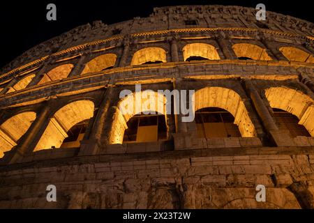 Kolosseum bei Nacht, Rom, Italien Stockfoto