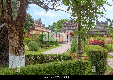 In der Verbotenen Stadt - Kaiserpalast in Huế, Vietnam Stockfoto