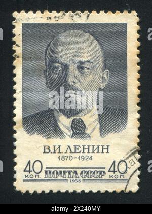 RUSSLAND - UM 1958: Briefmarke gedruckt von Russland, zeigt Lenin, um 1958 Stockfoto