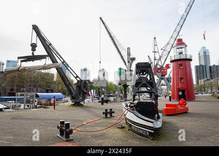 Übersichtsfoto des maritimen Museums in der Innenstadt von Rotterdam, Holland. Stockfoto