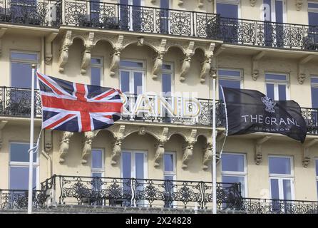 Das legendäre Grand Hotel Brighton in East Sussex, Großbritannien Stockfoto