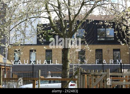 Vauxhall City Farm, eine der ältesten und zentralsten Bauernhöfe in London, Großbritannien Stockfoto