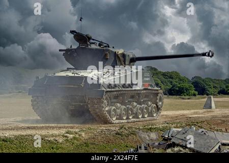 Amerikanischer Sherman Firefly-Panzer aus dem 2. Weltkrieg, modifiziert mit einer 75-mm-Kanone Stockfoto