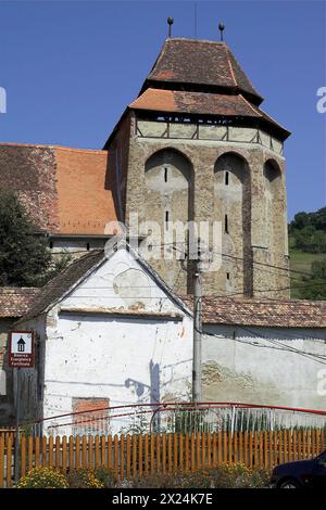 Valea Viilor, Rumänien, Rumänien; Fragment einer Wehrkirche von außen; Fragmento de una iglesia fortificada Stockfoto