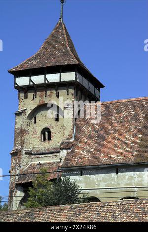 Valea Viilor, Rumänien, Rumänien; Fragment einer Wehrkirche von außen; Fragmento de una iglesia fortificada Stockfoto