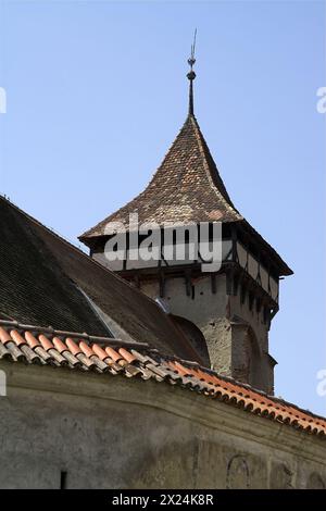 Valea Viilor, Rumänien, Rumänien; Fragment einer Wehrkirche von außen; Fragmento de una iglesia fortificada Stockfoto