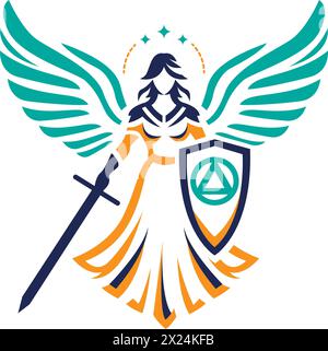 Valküre-Logo für das Unternehmen einfach und elegant Stockfoto