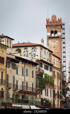 Foto vom Blick auf Verona Italien. Aufgenommen am 1. Mai 2023. Stockfoto