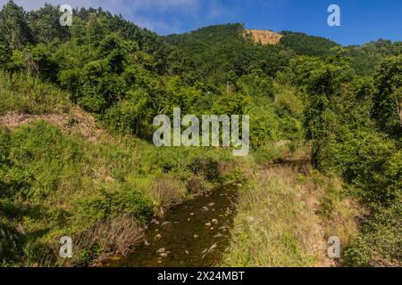 Ländliche Landschaft in der Nähe der Stadt Luang Namtha, Laos Stockfoto