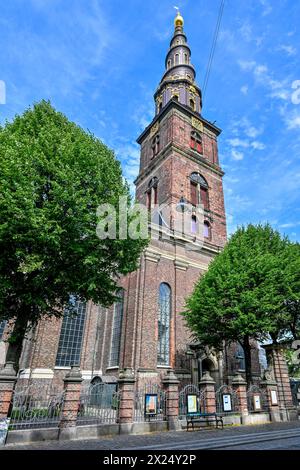 Kopenhagen, Dänemark - 15. Juli 2023: Vor Frelsers Kirke, Kirche unseres Erlösers in Kopenhagen, Dänemark Stockfoto