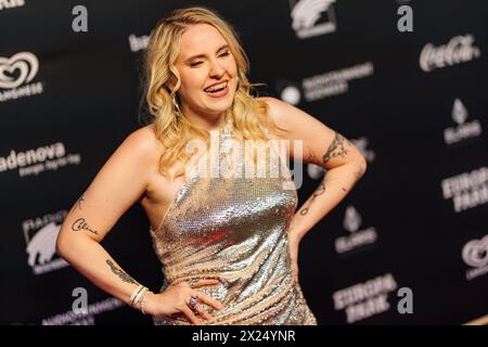 Rost, Deutschland. April 2024. Sänger Asdis nimmt an den Radio Regenbogen Awards Teil. Quelle: Philipp von Ditfurth/dpa/Alamy Live News Stockfoto