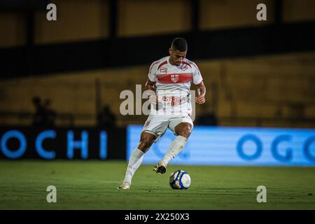 Novo Horizonte, Brasilien. April 2024. SP - NOVO HORIZONTE - 04/19/2024 - BRASILEIRO B 2024, NOVORIZONTINO x CRB - Hereda CRB Spieler während eines Spiels gegen Novorizontino im Jorge Ismael de Biasi Stadion für die brasilianische B 2024 Meisterschaft. Foto: Pedro Zacchi/AGIF (Foto: Pedro Zacchi/AGIF/SIPA USA) Credit: SIPA USA/Alamy Live News Stockfoto