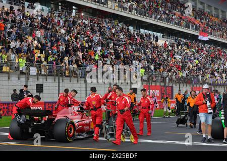 LECLERC Charles (mco), Scuderia Ferrari SF-24, Porträt während des Formel 1 Lenovo Chinese Grand Prix 2024, 5. Runde der Formel 1 Weltmeisterschaft 2024 vom 19. Bis 21. April 2024 auf dem Shanghai International Circuit in Shanghai, China Stockfoto