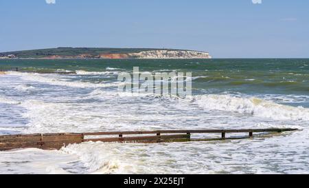 Die Kanalküste in Shanklin auf der Isle of Wight, England, Großbritannien Stockfoto