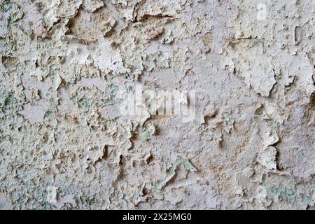 Salpeter an einer Wand in einem Raum, gesundheitsschädlich Stockfoto