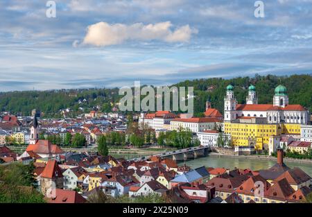 Blick auf Passau, St.. Stephansdom, Innseite, Niederbayern, Bayern, Deutschland Stockfoto