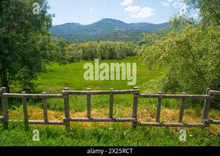 Landschaft. Pinilla del Valle, Provinz Madrid, Spanien. Stockfoto