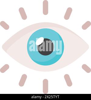 Das menschliche Auge im flachen Stil. Augapfel-Vektor-Illustration auf isoliertem Hintergrund. Vision Sign Business Concept. Stock Vektor