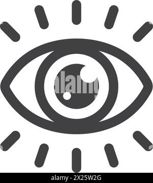 Das menschliche Auge im flachen Stil. Augapfel-Vektor-Illustration auf isoliertem Hintergrund. Vision Sign Business Concept. Stock Vektor