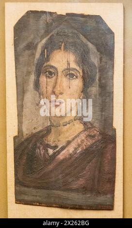 Ägypten, Kairo, Ägyptisches Museum, Fayum Porträt, aus Hawara. Stockfoto