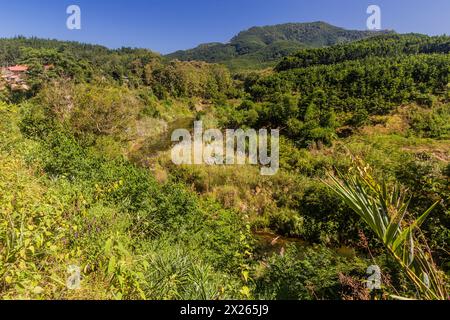 Kleiner Fluss in der Nähe von Luang Namtha, Laos Stockfoto