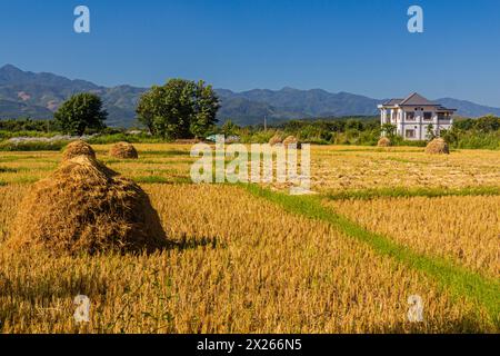 Ländliche Landschaft in der Nähe von Muang Sing, Laos Stockfoto