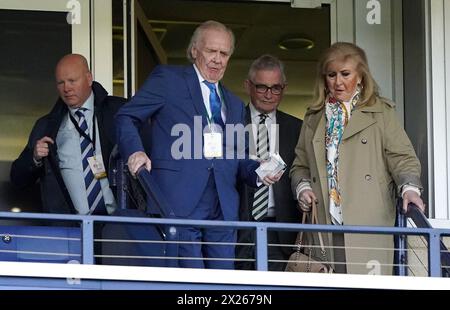 Der ehemalige Celtic-Spieler und -Manager David Hay in der Tribüne vor dem Halbfinalspiel des Scottish Gas Scottish Cup im Hampden Park, Glasgow. Bilddatum: Samstag, 20. April 2024. Stockfoto