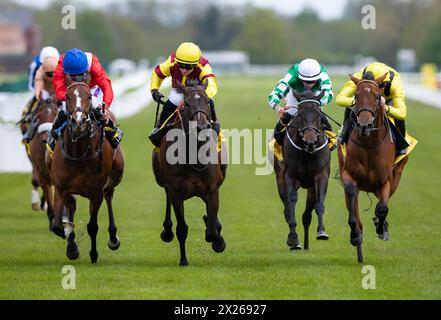 Folgaria und Hollie Doyle gewinnen die Dubai Duty Free Stakes (registriert als Fred Darling Stakes) Group 3 für Trainer Marco Botti und Eigentümer Scuderia SAGAM SRLS. Credit JTW equine Images / Alamy Live News Stockfoto