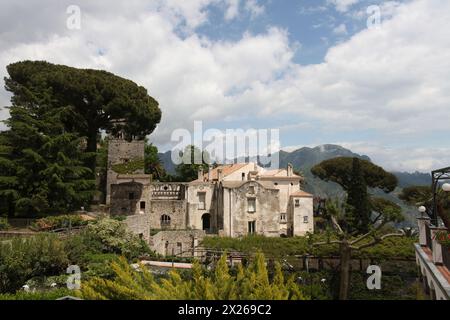 Ravello, Campania, Italien - 4. Mai 2011: Blick auf Villa Rufolo, Ravello, Amalfiküste, Campania, Italien Europa Stockfoto